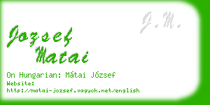 jozsef matai business card