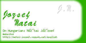 jozsef matai business card